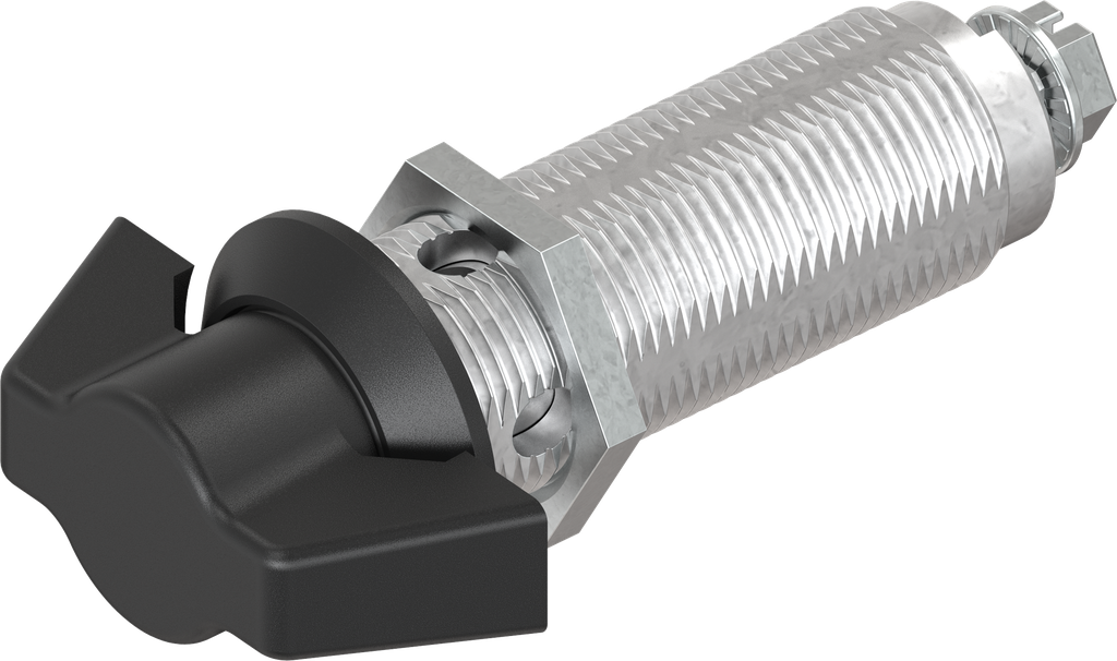 Knevelslot zonder cilinder, Zamak zwart gepoedercoat