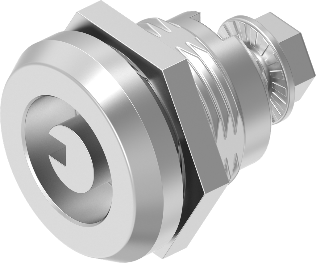 Chiusura 1/4 di giro di sicurezza Ø 8,6 con intaglio, acciaio inox AISI 303