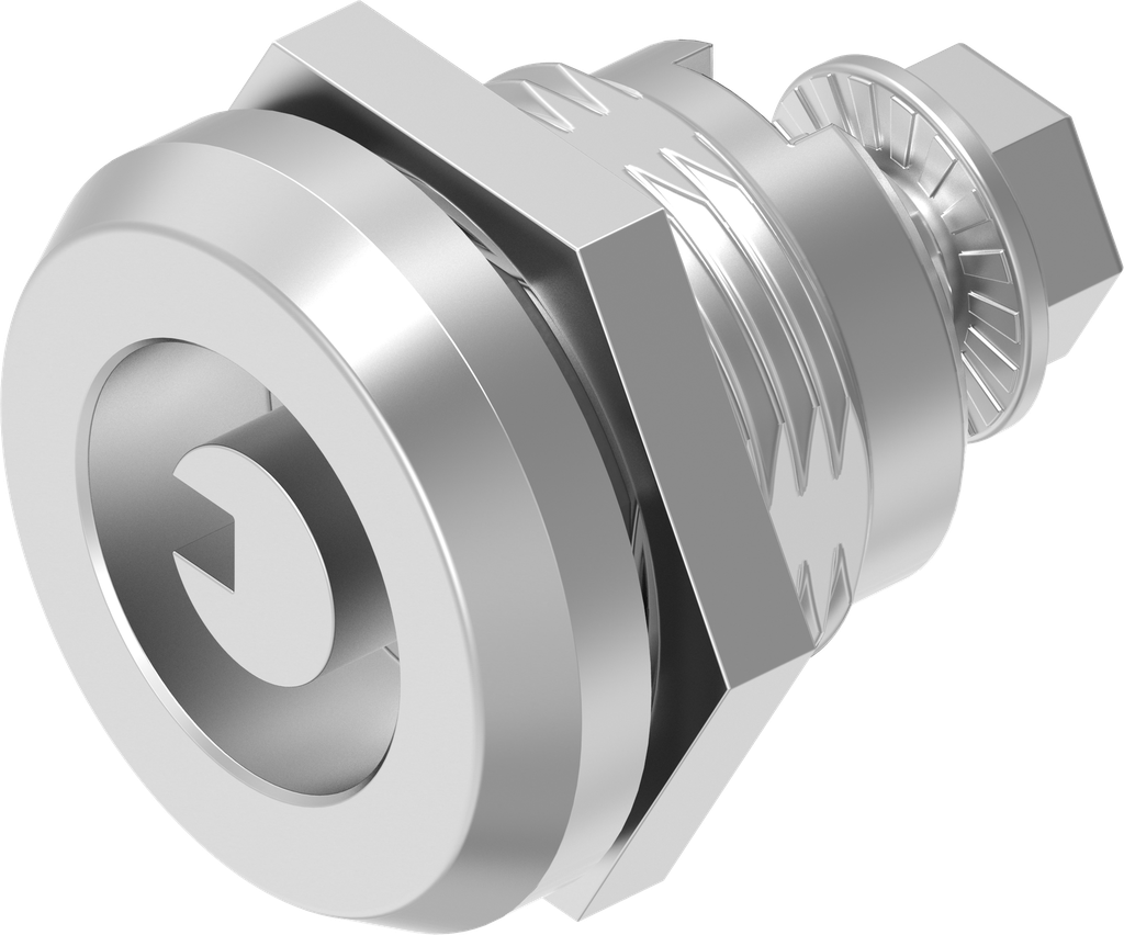 Chiusura 1/4 di giro di sicurezza Ø 8,6 con intaglio, acciaio inox AISI 303