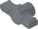 Knevelslot zonder cilinder, polyamide GF grafietgrijs