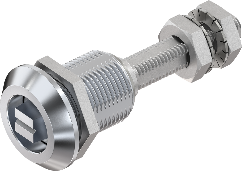 Compression latch with adjustable cam height, railway version, Zinc die chrome-plated