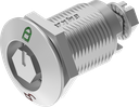 Chiusura 1/4 di giro a compressione esagono esterno SW 11 con riferimento rosso - verde, acciaio inox AISI 316 spazzolato