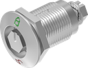 Draai-span-slot spoorwegen buitenzeskant SW 11 met rood - groene aanduiding, RVS 316 gepolijst
