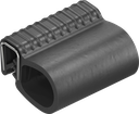 Perfil de junta de material de protección contra incendios para montaje a presión, caucho microporoso EPDM; perfil base EPDM 60 ± 5 Shore A negro