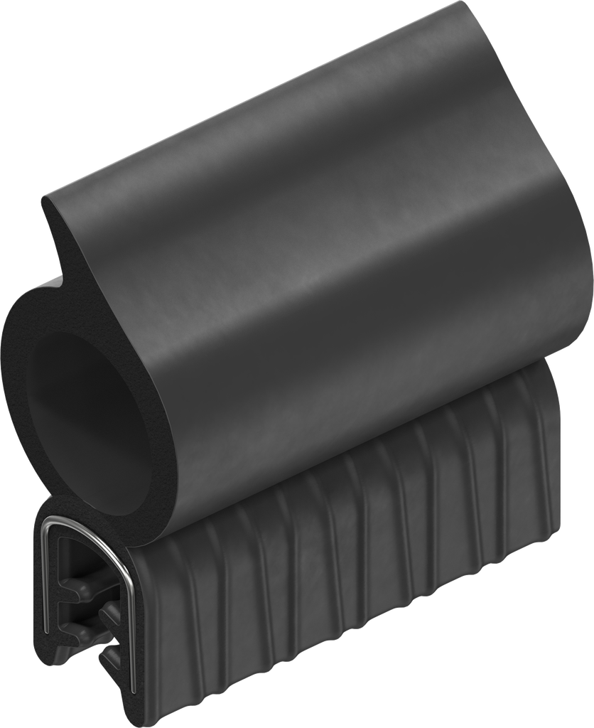Guarnizione autobloccante in materiale ignifugo, gomma spugnosa EPDM; profilo autobloccante EPDM 60 ± 5 Shore A nero