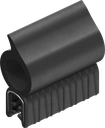 Perfil de junta de material de protección contra incendios para montaje a presión, caucho microporoso EPDM; perfil base EPDM 60 ± 5 Shore A negro