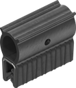 Perfil de junta de material de protección contra incendios para montaje a presión, caucho microporoso EPDM; perfil base EPDM 60 ± 5 Shore A negro