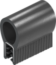 Perfil de junta de material de protección contra incendios para montaje a presión, caucho microporoso EPDM; perfil base EPDM 60 ± 5 Shore A negro