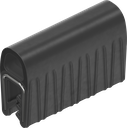 Perfil de junta de material de protección contra incendios para montaje a presión, caucho microporoso EPDM; perfil base EPDM 60 ± 5 Shore A negro