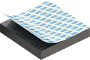 Zellgummi 5 x 30 mm, EPDM schwarz dehnungsfrei und selbstklebende Montagehilfe