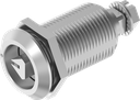 Compression latch triangular 8 with marking, Stainless steel AISI 316