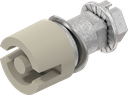 Insert double bit 5, Zinc die pebble grey powder-coated
