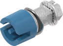 Insert double bit 3, Zinc die brilliant blue powder-coated