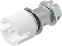 Insert double bit 3, Zinc die white powder-coated silky gloss