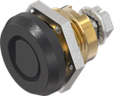 Safety quarter turn Eastern Europe Ø 13 half-round, Brass and zinc die black powder-coated