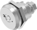 Safety quarter turn double bit 5 with dust cap, right version, Stainless steel AISI 303