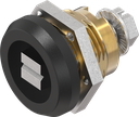Safety quarter turn railway version, Brass and stainless steel black powder-coated