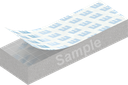 Cell sponge rubber 15 x 40 mm, CR black stretch eliminating and self-adhesive