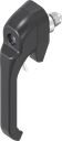 loquet à levier double barre 5 et pour cadenas, zamak époxy noir