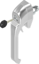 Heavy duty latch keyed different and for padlock, Stainless steel AISI 316