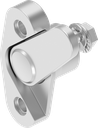 Locking point with compression function for multiple interlocking, left version, Stainless steel AISI 304 electropolished