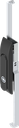 Swinghandle with rods with insert Daimler Benz, Zinc die black powder-coated