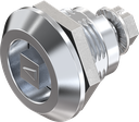 Vibration-resistant quarter turn square 8, Zinc die chrome-plated