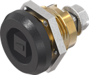 Safety quarter turn square 8, Brass and zinc die black powder-coated