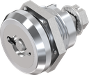 Safety quarter turn double bit 5 with dust cap, right version, Zinc die chrome-plated