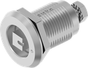 Compression latch square 8 with marking, left version, Stainless steel AISI 316