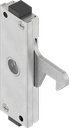 Hook latch, left version, Steel zinc-plated