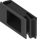 Snap lock, clip-in, Polyamide GF black