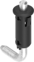 Pin hinge for Ts = 1 mm, Polyamide and zinc die black